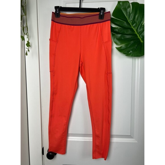 Free People, Free Movement Elastic Endurance Leggings In Wild Papaya Size L NWOT - Picture 1 of 6